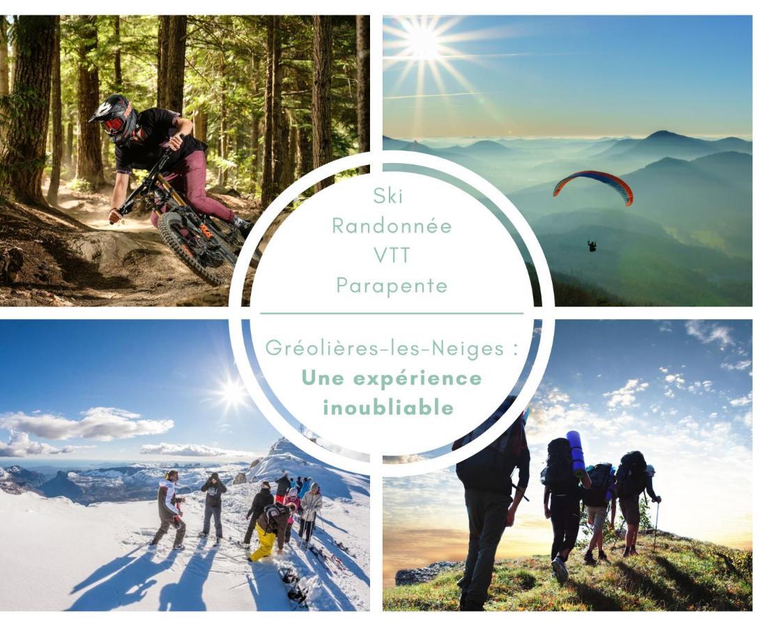 U061 - Grand Studio Renove - Vue Montagne Greolieres Eksteriør bilde
